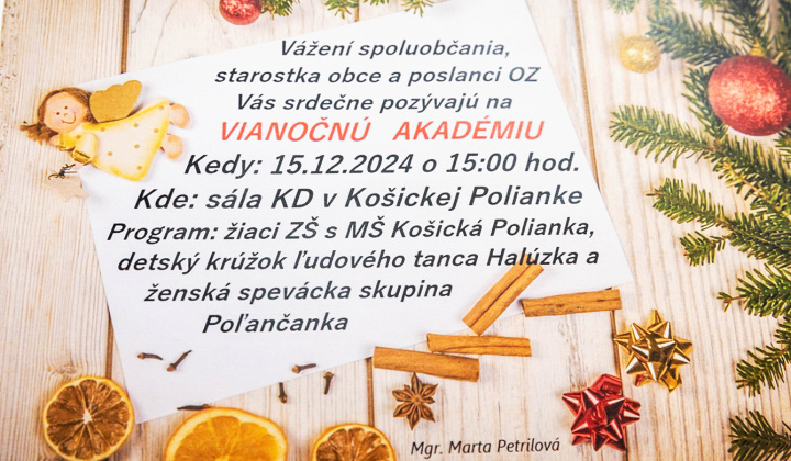 Vianočná akadémia - 15.12.2024